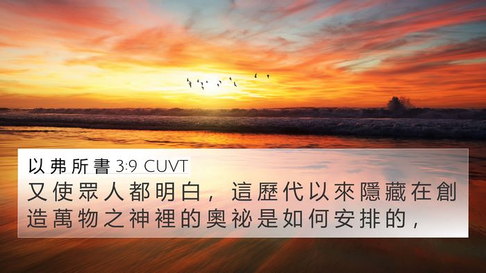 以 弗 所 書 3:9 CUVT Bible Verse Image