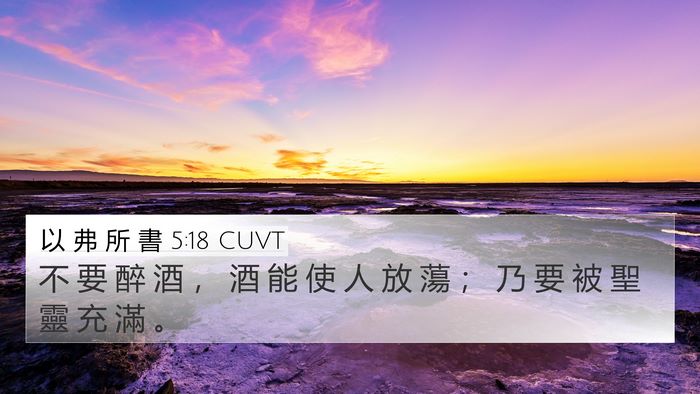 以 弗 所 書 5:18 CUVT Bible Verse Image