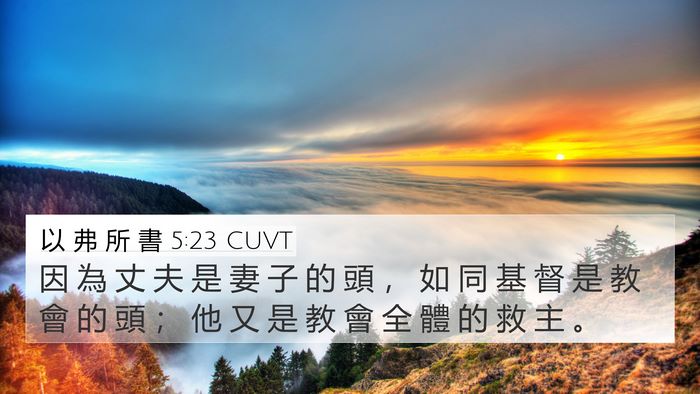 以 弗 所 書 5:23 CUVT Bible Verse Image
