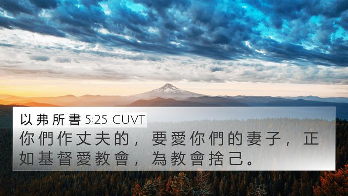 以 弗 所 書 5:25 CUVT Bible Verse Image