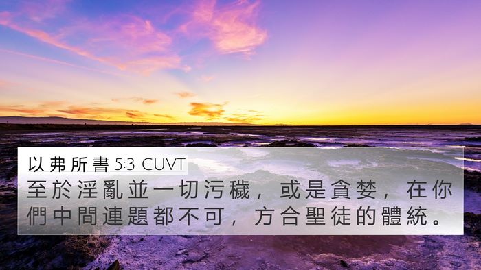 以 弗 所 書 5:3 CUVT Bible Verse Image