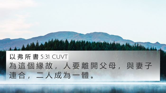 以 弗 所 書 5:31 CUVT Bible Verse Image