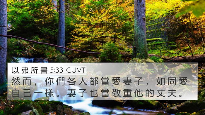 以 弗 所 書 5:33 CUVT Bible Verse Image