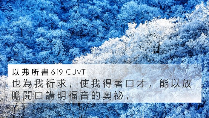 以 弗 所 書 6:19 CUVT Bible Verse Image