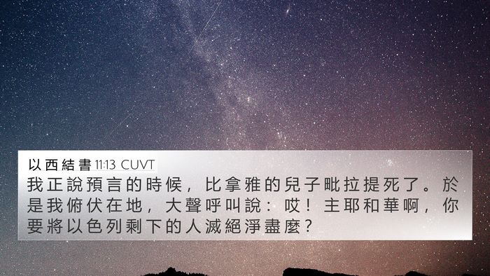 以 西 結 書 11:13 CUVT Bible Verse Image