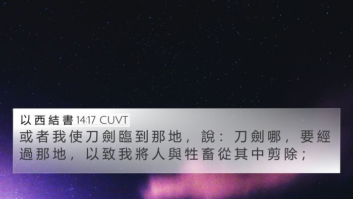 以 西 結 書 14:17 CUVT Bible Verse Image