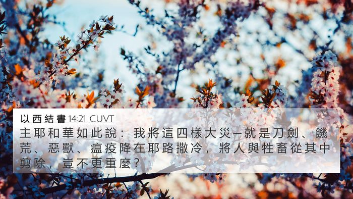 以 西 結 書 14:21 CUVT Bible Verse Image