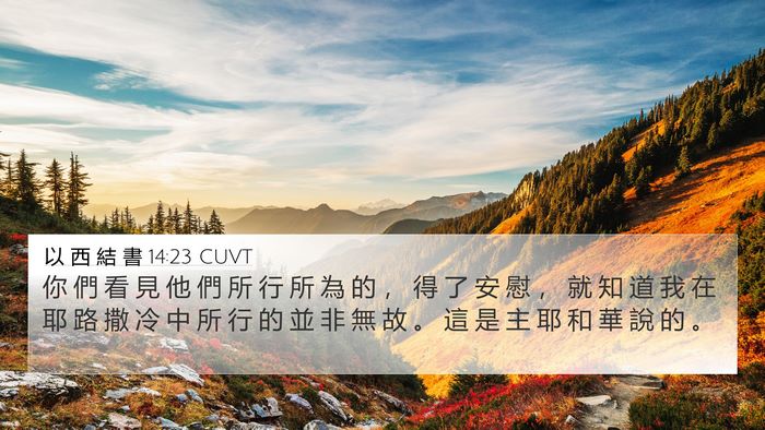 以 西 結 書 14:23 CUVT Bible Verse Image