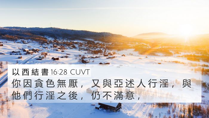 以 西 結 書 16:28 CUVT Bible Verse Image