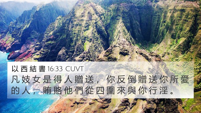 以 西 結 書 16:33 CUVT Bible Verse Image