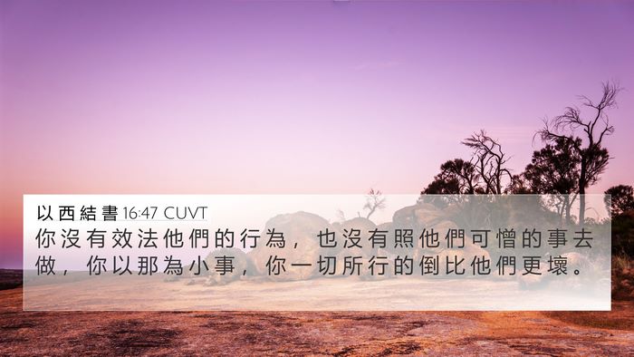 以 西 結 書 16:47 CUVT Bible Verse Image