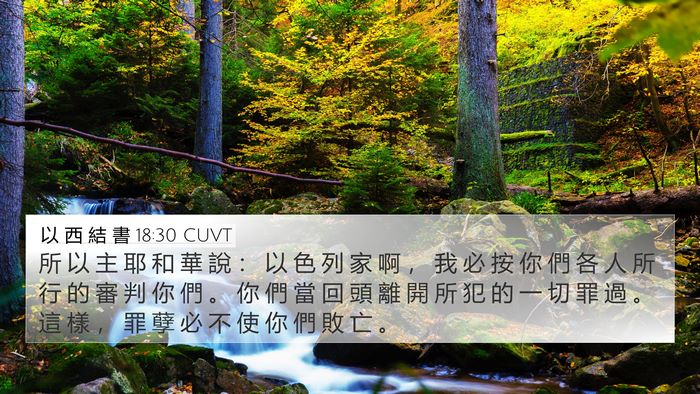 以 西 結 書 18:30 CUVT Bible Verse Image