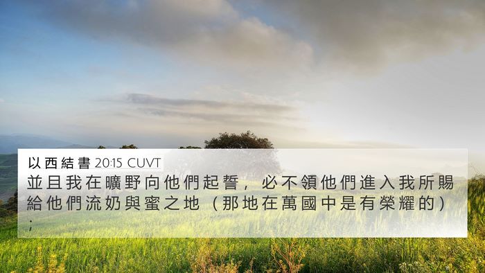 以 西 結 書 20:15 CUVT Bible Verse Image