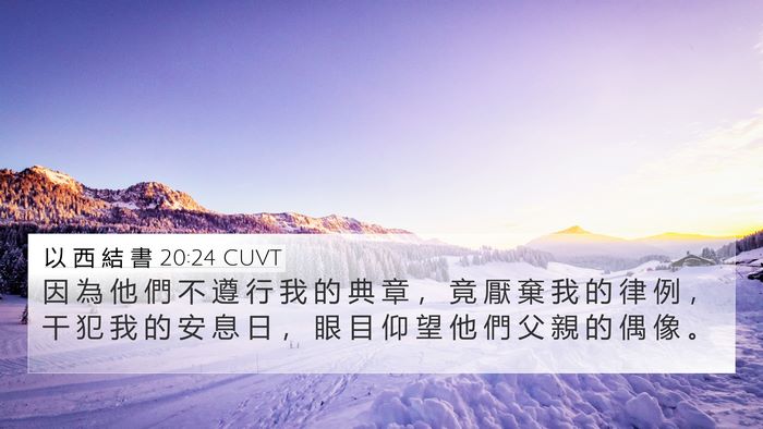 以 西 結 書 20:24 CUVT Bible Verse Image