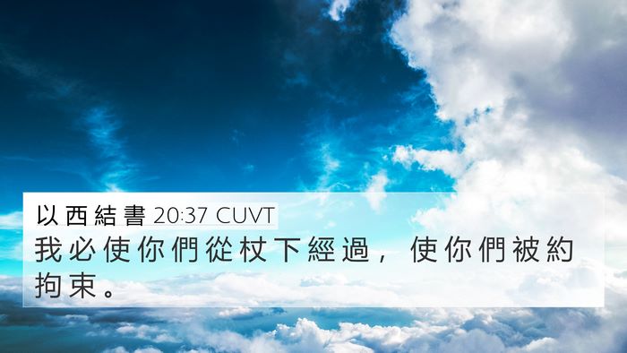 以 西 結 書 20:37 CUVT Bible Verse Image