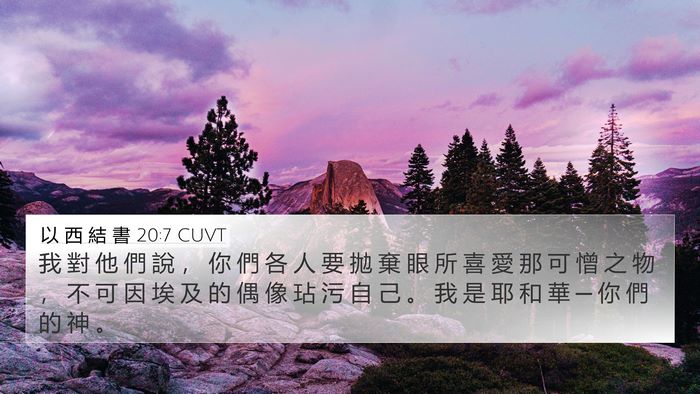 以 西 結 書 20:7 CUVT Bible Verse Image