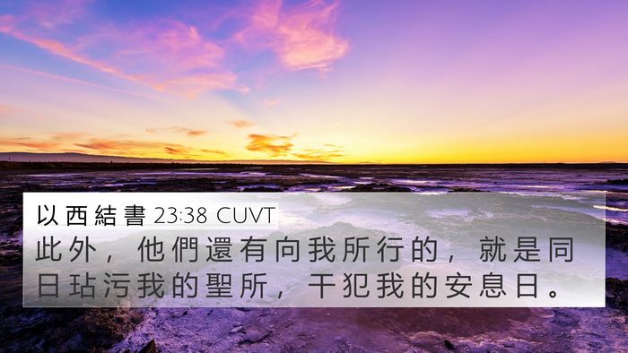 以 西 結 書 23:38 CUVT Bible Verse Image