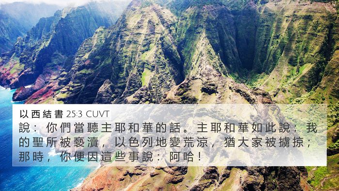 以 西 結 書 25:3 CUVT Bible Verse Image