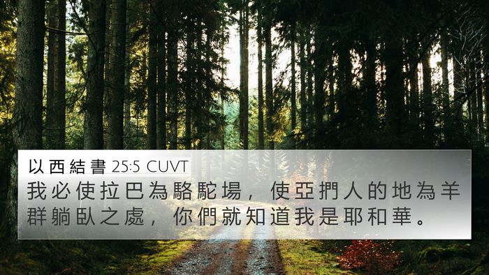 以 西 結 書 25:5 CUVT Bible Verse Image