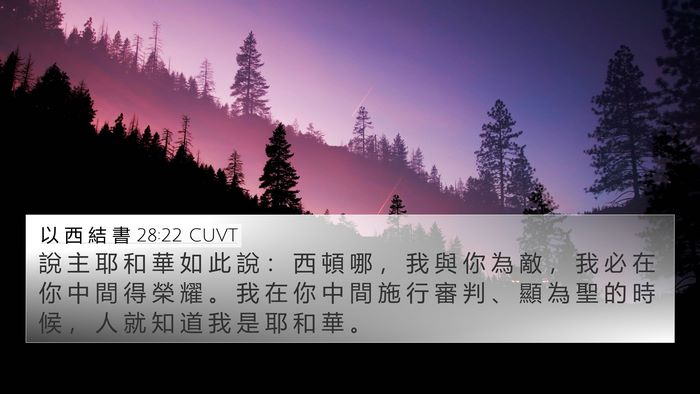 以 西 結 書 28:22 CUVT Bible Verse Image
