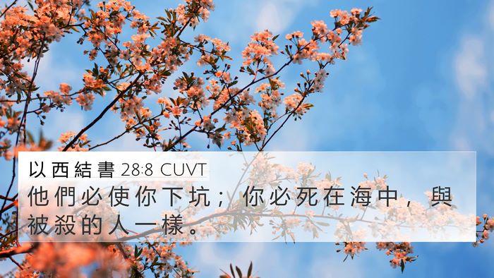 以 西 結 書 28:8 CUVT Bible Verse Image