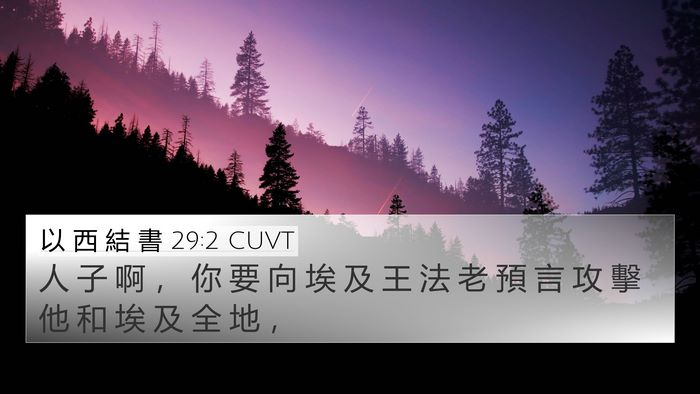 以 西 結 書 29:2 CUVT Bible Verse Image