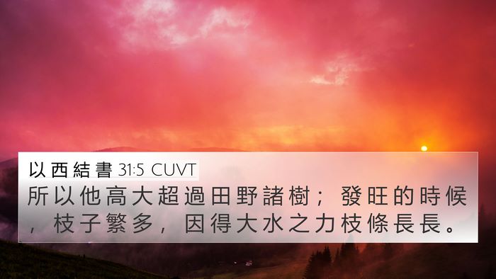 以 西 結 書 31:5 CUVT 4K Wallpaper - 所 以 他 高 大 超 過 田 野 諸 樹 ； - 4K Wallpaper Bible Verse