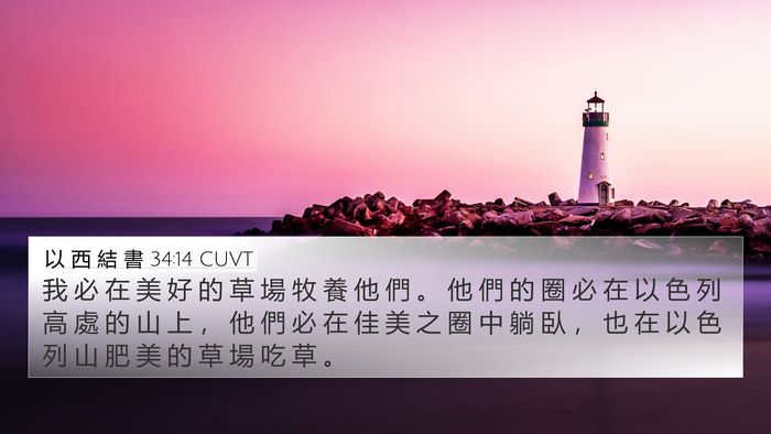 以 西 結 書 34:14 CUVT Bible Verse Image
