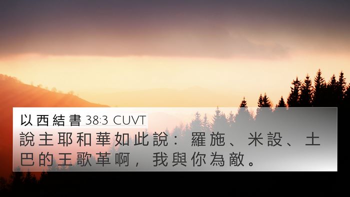 以 西 結 書 38:3 CUVT Bible Verse Image