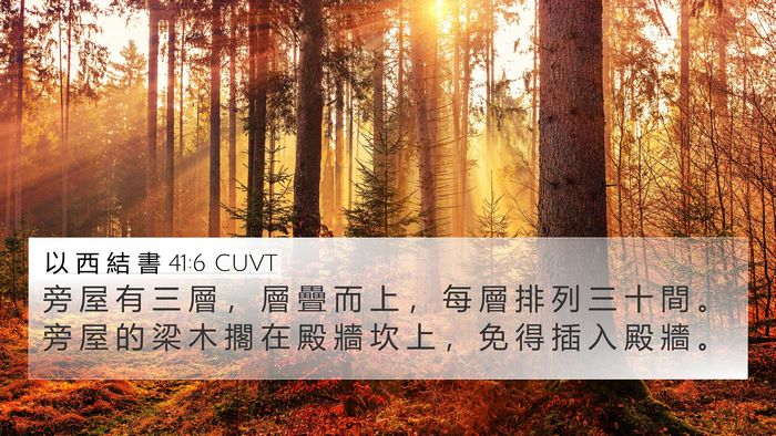 以 西 結 書 41:6 CUVT Bible Verse Image