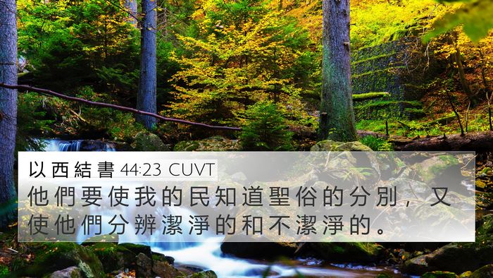 以 西 結 書 44:23 CUVT Bible Verse Image