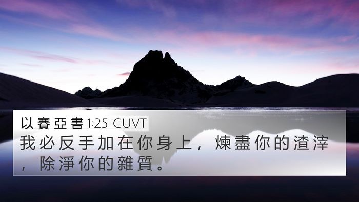 以 賽 亞 書 1:25 CUVT Bible Verse Image