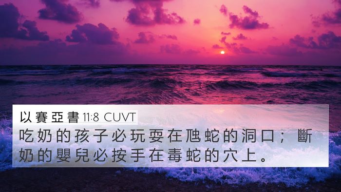 以 賽 亞 書 11:8 CUVT 4K Wallpaper - 吃 奶 的 孩 子 必 玩 耍 在 虺 蛇 的 - 4K Wallpaper Bible Verse