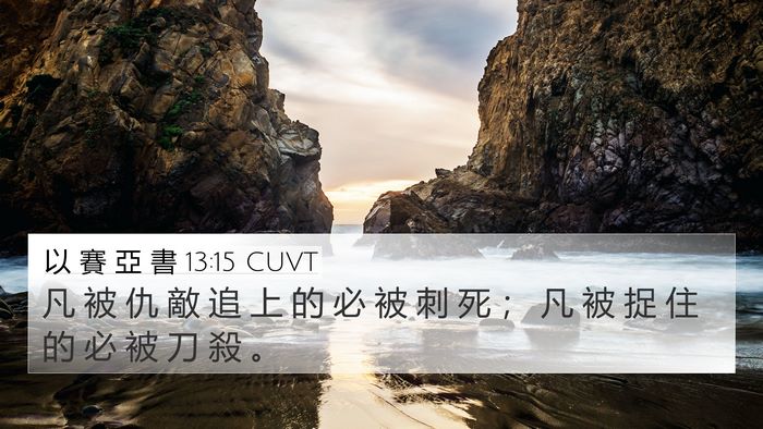 以 賽 亞 書 13:15 CUVT Bible Verse Image