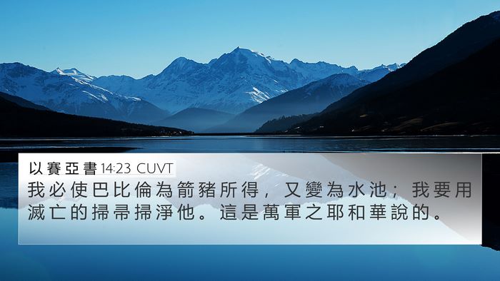以 賽 亞 書 14:23 CUVT Bible Verse Image
