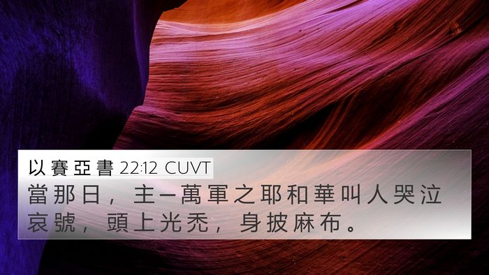 以 賽 亞 書 22:12 CUVT Bible Verse Image