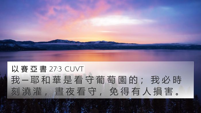 以 賽 亞 書 27:3 CUVT 4K Wallpaper - 我 ─ 耶 和 華 是 看 守 葡 萄 園 的 - 4K Wallpaper Bible Verse