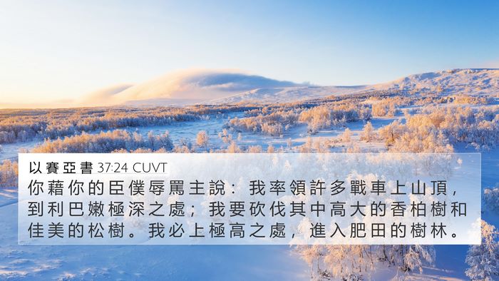 以 賽 亞 書 37:24 CUVT Bible Verse Image