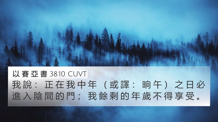 以 賽 亞 書 38:10 CUVT Bible Verse Image