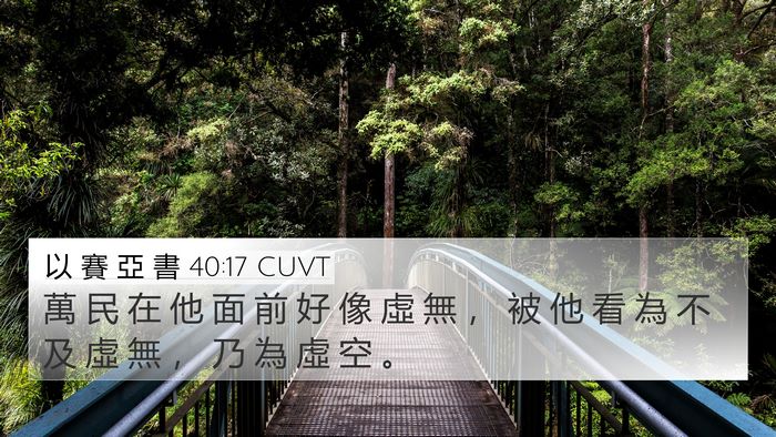 以 賽 亞 書 40:17 CUVT Bible Verse Image