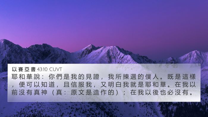 以 賽 亞 書 43:10 CUVT Bible Verse Image