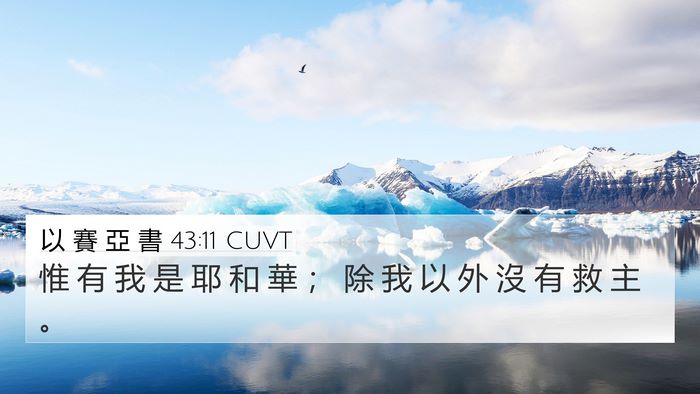 以 賽 亞 書 43:11 CUVT Bible Verse Image