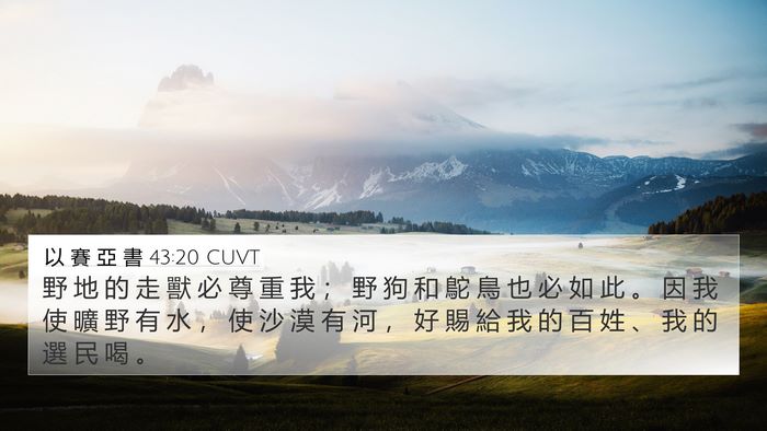 以 賽 亞 書 43:20 CUVT Bible Verse Image