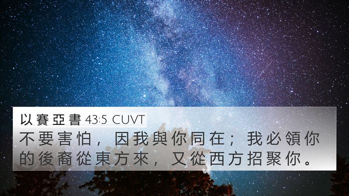 以 賽 亞 書 43:5 CUVT Bible Verse Image