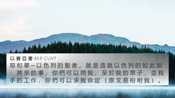 以 賽 亞 書 45:11 CUVT Bible Verse Image