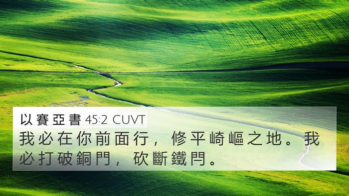 以 賽 亞 書 45:2 CUVT Bible Verse Image