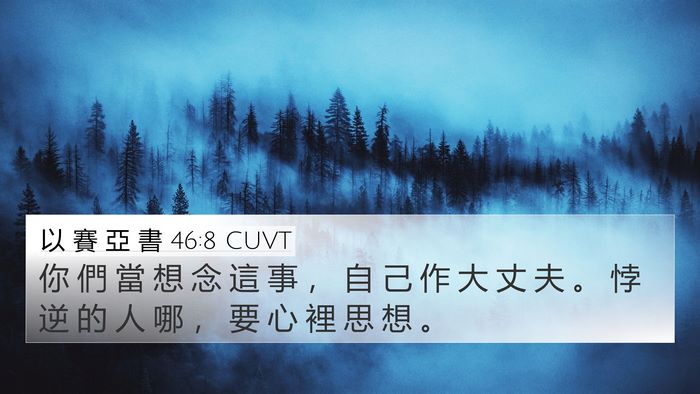 以 賽 亞 書 46:8 CUVT Bible Verse Image