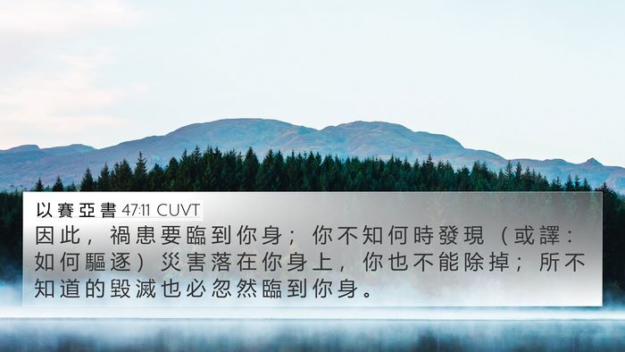 以 賽 亞 書 47:11 CUVT Bible Verse Image