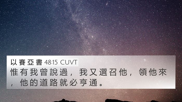 以 賽 亞 書 48:15 CUVT Bible Verse Image