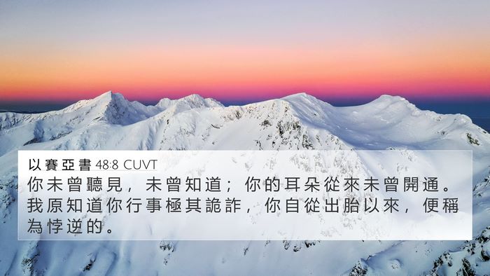 以 賽 亞 書 48:8 CUVT Bible Verse Image